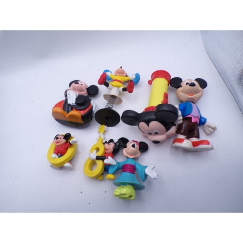 Vintage 80s Disney Mickey Mouse Figurines Lot Collectible Toys